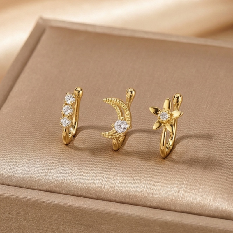 3-piece retro light luxury nos - Body Jewelry Materials ulasan dan harga