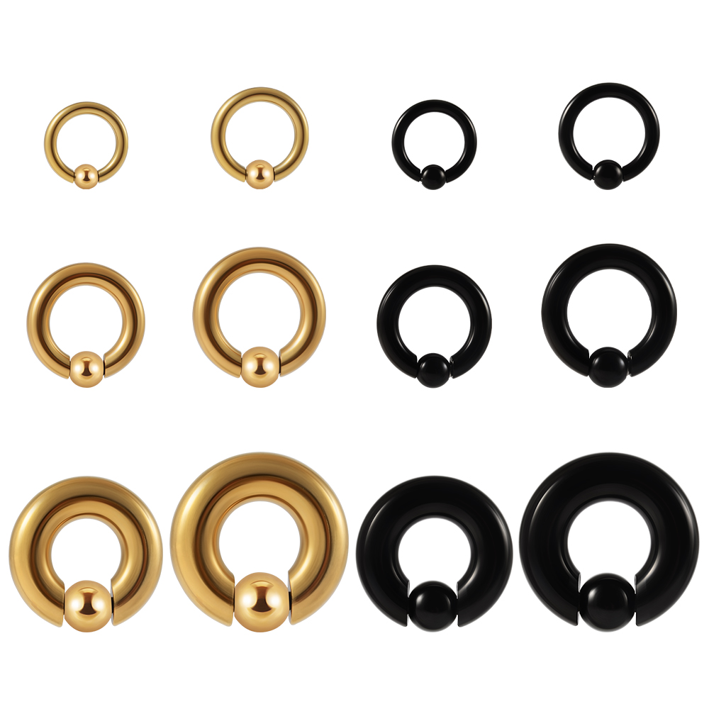 1PC Stainless Steel Large Size - Body Jewelry Ear Gauges ulasan dan harga