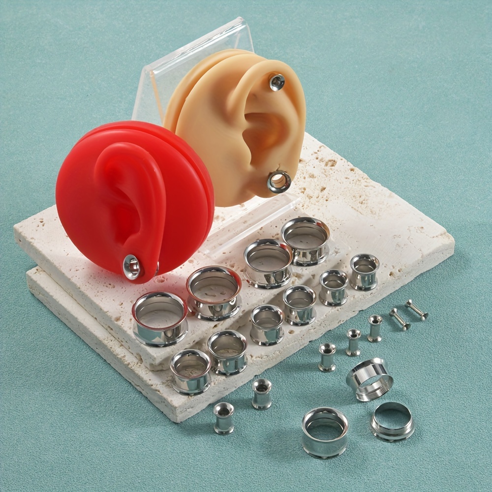1 Pair/12 Pairs Set Stainless  - Body Jewelry Ear Gauges ulasan dan harga