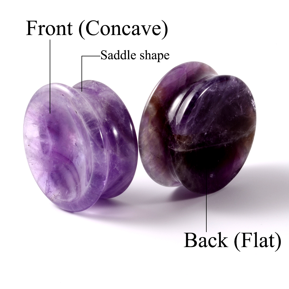 Pair Stone Ear Gauges Double F - Body Jewelry Ear Gauges ulasan dan harga