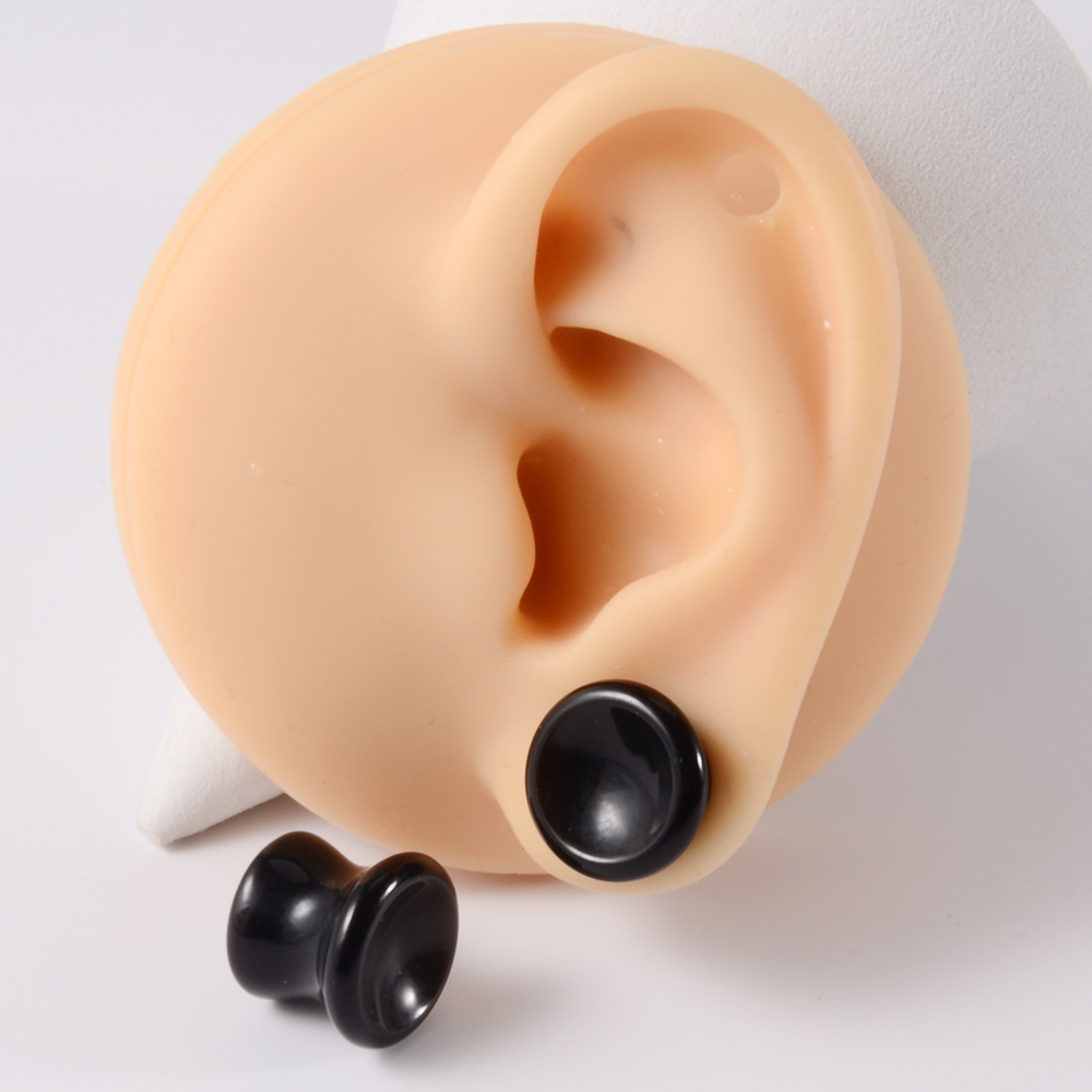 Pair Stone Ear Gauges Double F - Body Jewelry Ear Gauges ulasan dan harga