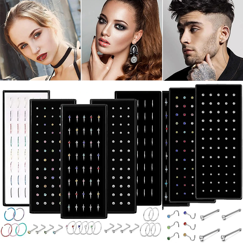 40/60PC Stainless Steel Straig - Body Jewelry Changing Kit ulasan dan harga