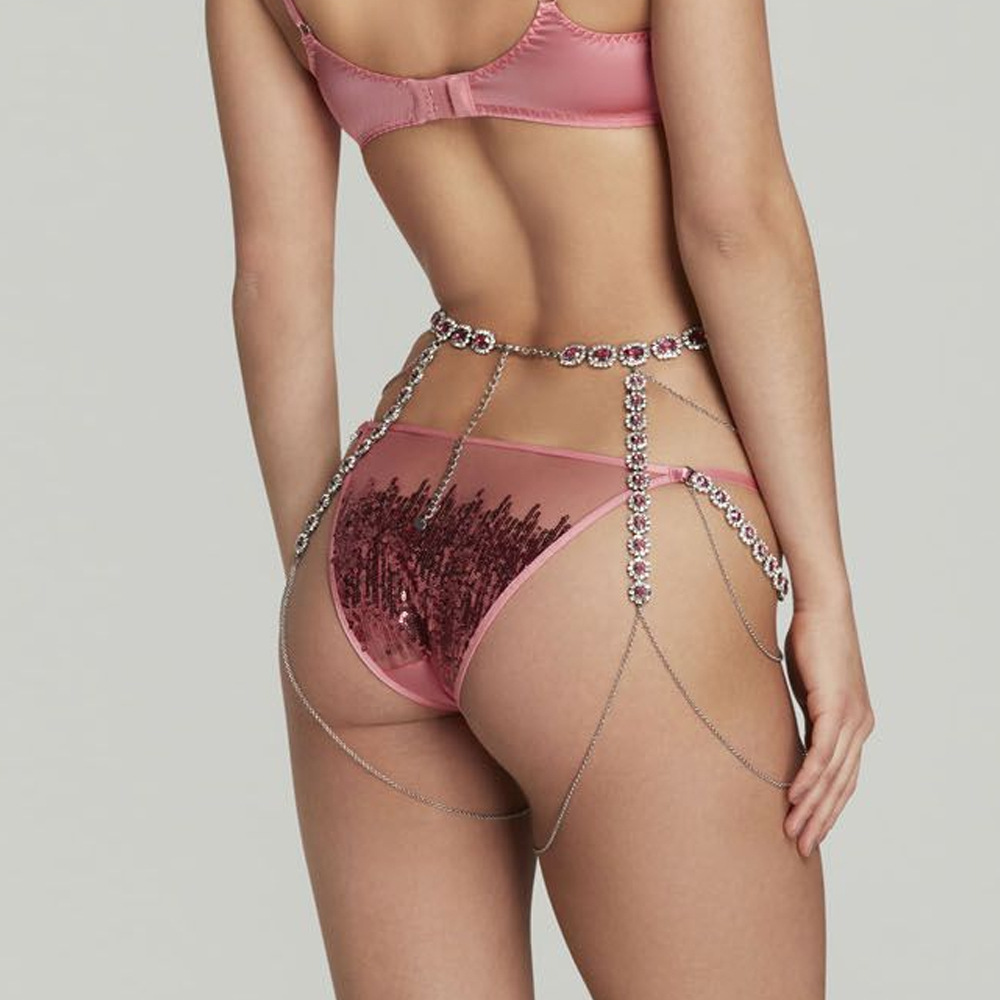 Stonefans Round Pink Thigh Cha - Body Jewelry Thigh Chain ulasan dan harga