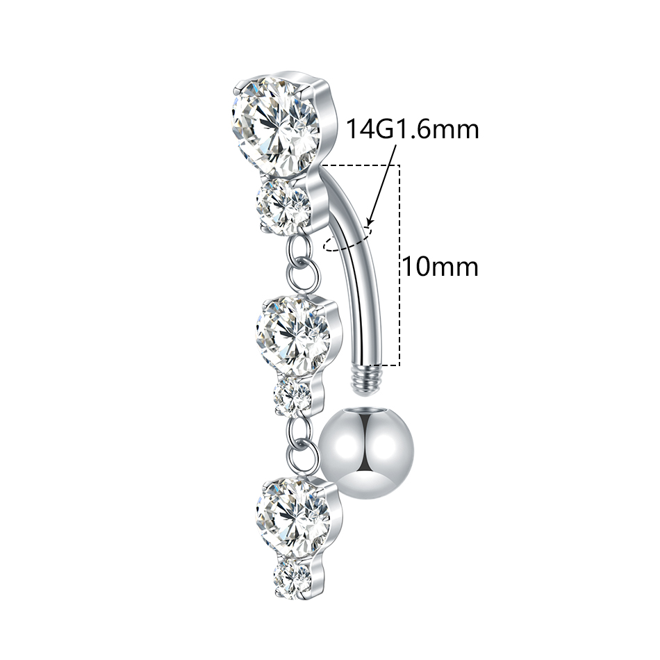 1/5PCS Titanium Reversed Bar C - Belly Bar Titanium ulasan dan harga