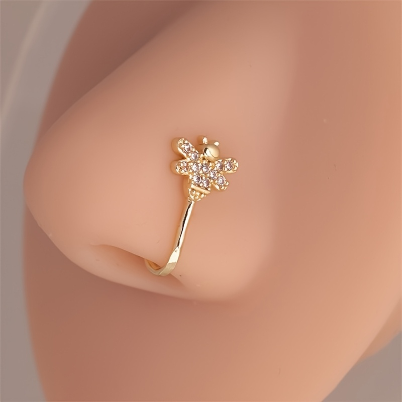 1-piece cute little bee zircon - Body Jewelry Materials ulasan dan harga