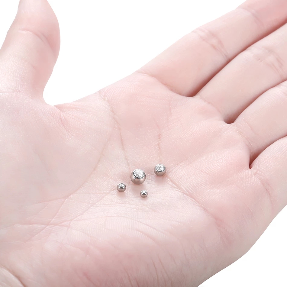 10Pcs G23 Titanium External Th - Body Jewelry Replacement Ball ulasan dan harga